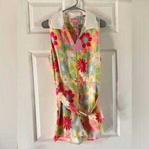 Sugar Thrillz Colorful Floral Zip-Up Top